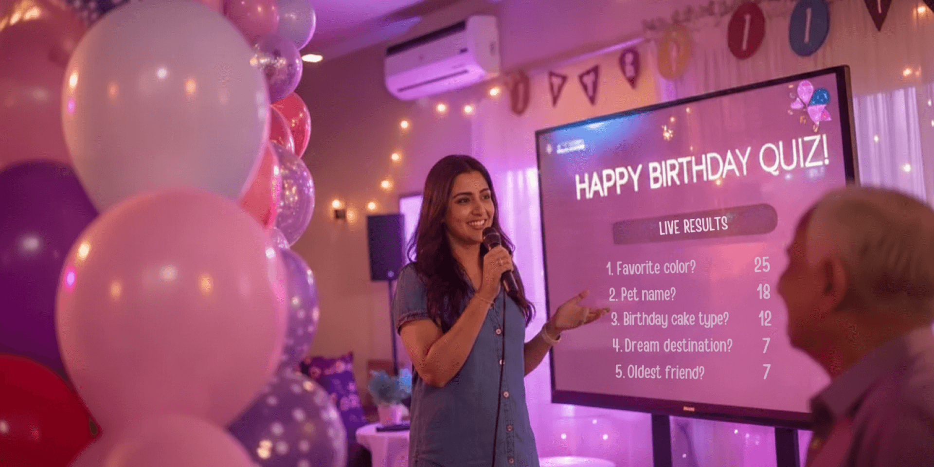 Grup de prieteni sărbătorind o petrecere de ziua de naștere cu un tort.