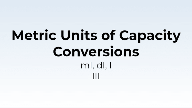 Metric Units of Capacity Conversion - l, dl, ml III - Math Quiz