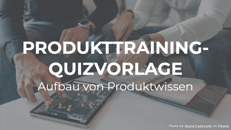 Produkttraining-Quizvorlage: Aufbau von Produktwissen