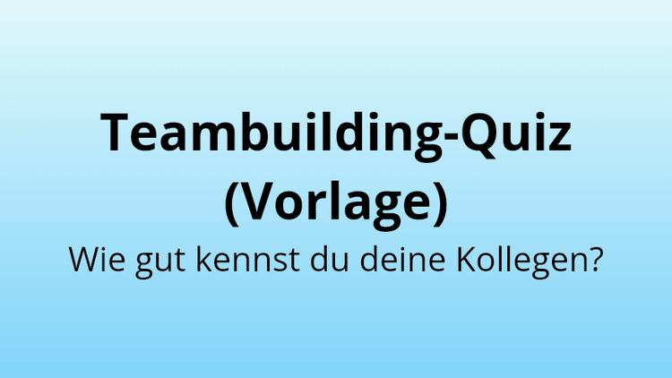 Quiz-Vorlage für Teambuilding