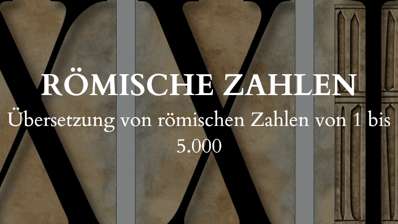 Übersetzung von römischen Zahlen Quiz