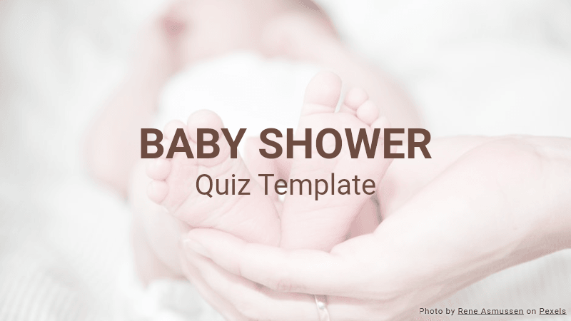 Baby Shower Quiz Template