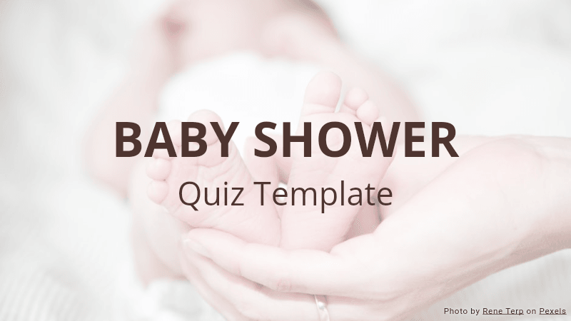 Baby Shower Quiz Template