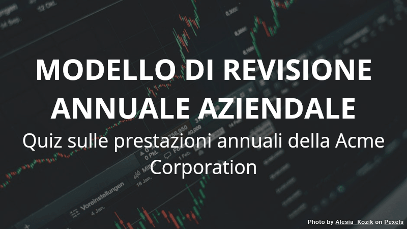 Modello di revisione annuale aziendale: Quiz sulle prestazioni annuali della Acme Corporation