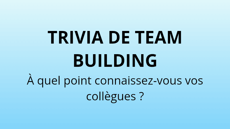 Modèle de Quiz de Team Building d'Entreprise