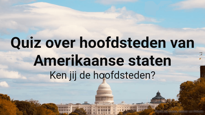 Quiz over hoofdsteden van Amerikaanse staten