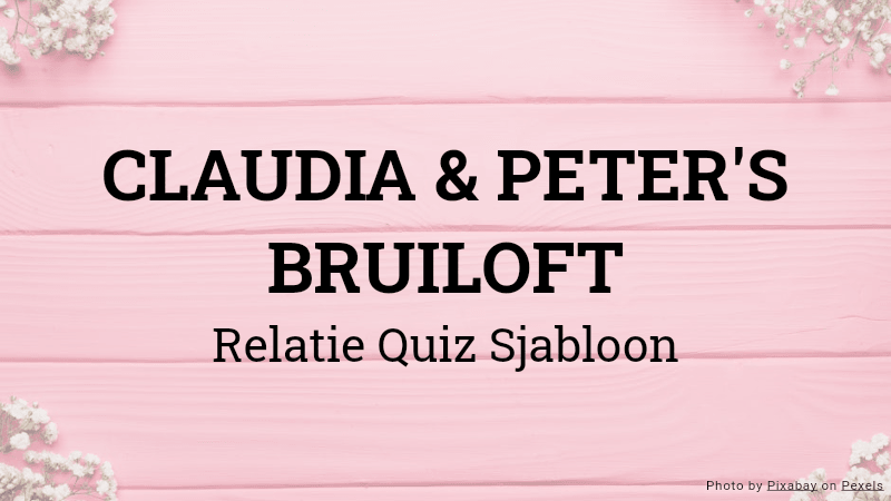 Bruiloft Quiz Sjabloon