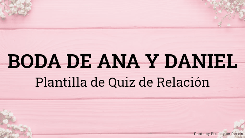 Plantilla de Quiz de Boda