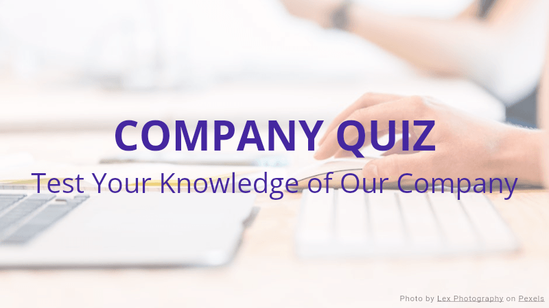 Company Knowledge Quiz Template