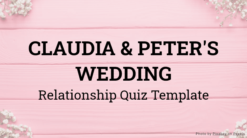 Wedding Quiz Template