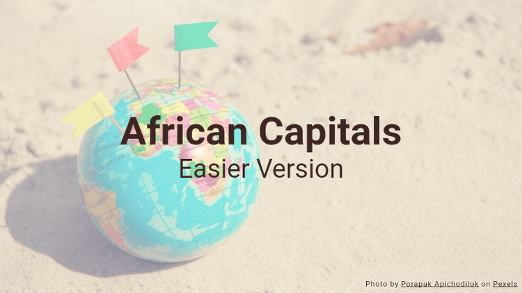 Geography Quiz: African Capitals